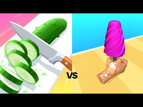 perfect slices vs popsicle stack noobvsprovshacker all max level iOS trailer gameplay #satisfying