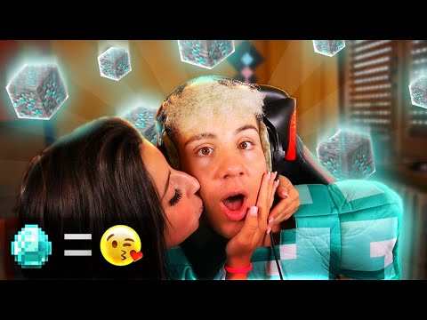 MINECRAFT MA OGNI DIAMANTE un BACIO con LA MIA RAGAZZA! - Mark3s Craft ( 3 )