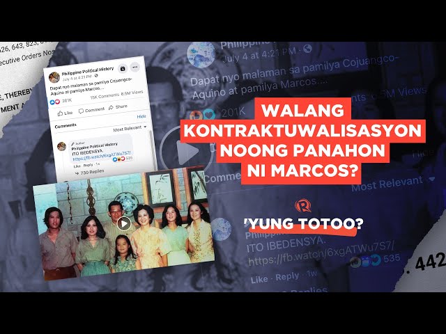 FALSE: Labor contractualization did not exist during Marcos era