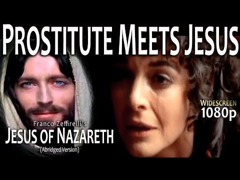 Prostitute Meets Jesus and is Forgiven - Jesus of Nazareth Film - Widescreen