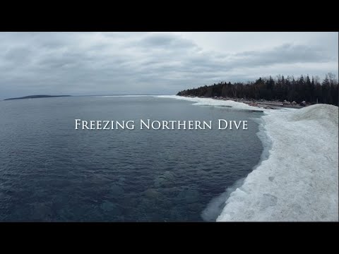 EPIC FREEZING SWIM | 4K | GEORGIAN BAY | CANADA