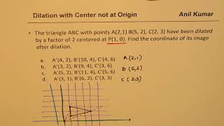 Dilation with Centre any Arbitrary Point and Scale Factor Common Core Geometry GCSE
