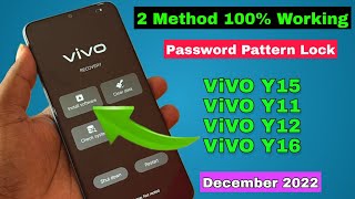 2 Method 100% Working:- Vivo Y15, Y11, Y12, Y16 Hard Reset Password | Forgot Screen Lock Without Pc
