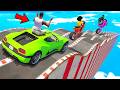 SHINCHAN AND FRANKLIN TRIED THE IMPOSSIBLE GIANT BUMPY ROADS PARKOUR CHALLENGE GTA 5