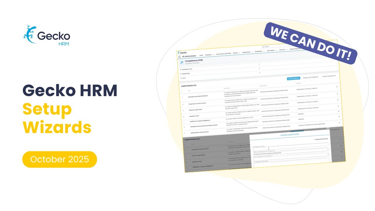 Gecko HRM | Setup Wizards