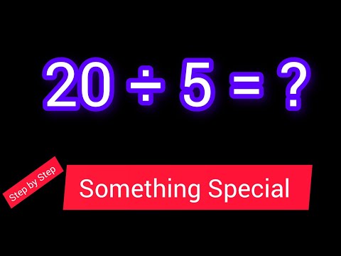 20 Divided by 5 ||20 ÷ 5||How do you divide 20 by 5 step by step?||Long Division