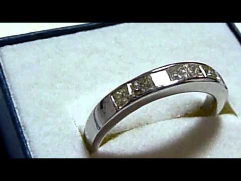 0.51ct clean princess diamond eternity band in 14kt white gold