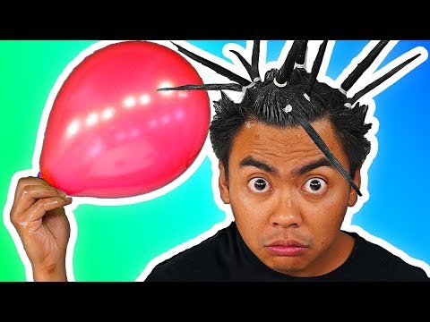 I Tried Popping Balloons With My Hair! Video