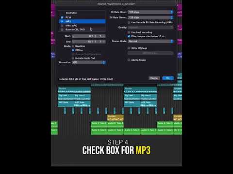 How To Export an mp3 in Logic Pro X #shorts #musicproducer #logic