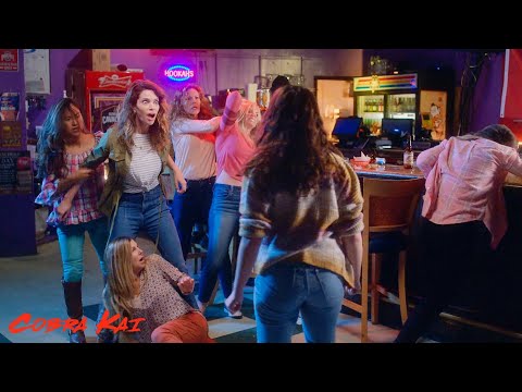 Sam Saves Her Mom / Bar Fight Scene [4K UHD] | Cobra Kai Season 5