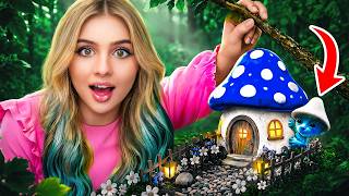 🔵 ENCONTRÉ el ESCONDITE del GATO PITUFO en el BOSQUE!! 😱🍄🐱