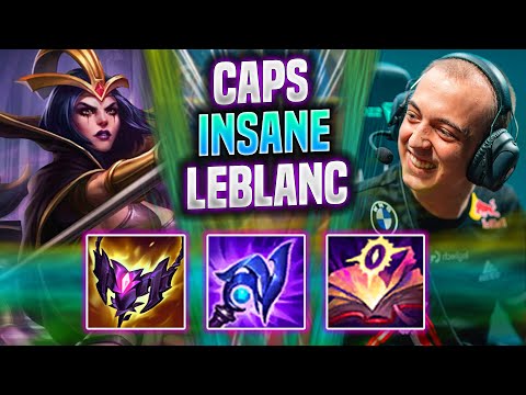 CAPS IS INSANE WITH LEBLANC! - G2 Caps Plays Leblanc Top vs Akshan! | Season 2022