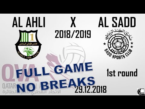 Al Ahli X Al Sadd 3:0 - Qatar Volleyball League 18/19 - (29.12.2018) NO BREAKS, BACK VIEW