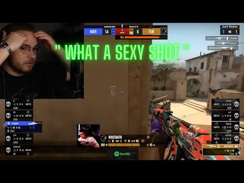 Ohnepixel reacts to KSCERATO one tap on s1mple to close the round at Gamers8