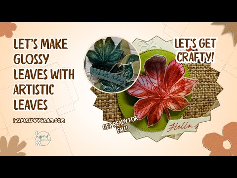 Artistic Leaves Card with Glossy Appeal