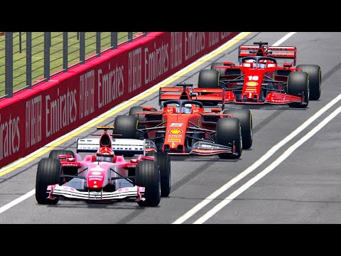 Ferrari F1 2020 vs Ferrari F1 2019 vs Ferrari F1 2004 - Melbourne