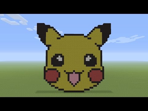 EPIC Minecraft Pixel Art - Pikachu Head