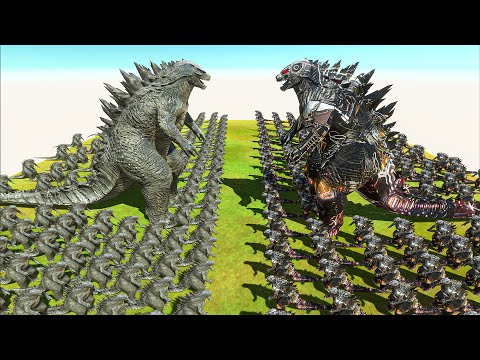Epic Godzilla Battle | Growing Godzilla VS Cyber Godzilla - Animal Revolt Battle Simulator