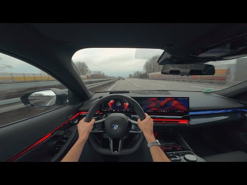 2025 BMW 520d G60 - POV Driving on Autobahn [4K] *Perfect travel car*