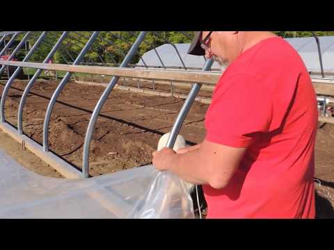 HOW WE PUT POLY ON OUR GREENHOUSES. SUPER EASY!