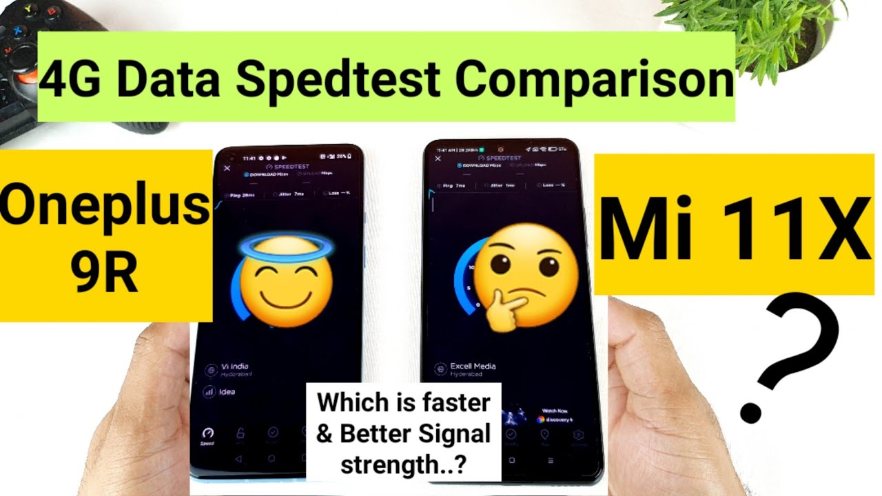 Mi 11x vs oneplus 9r 4g data speedtest comparison which is faster