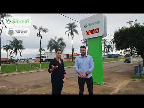 Na manhã do dia 15 de março, na praça central em Alto Garças-MT, foi realizado a entrega simbólica do totem do Sicredi.