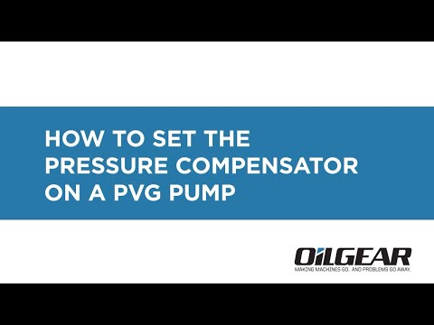 How to set the pressure compensator on a PVG Pump