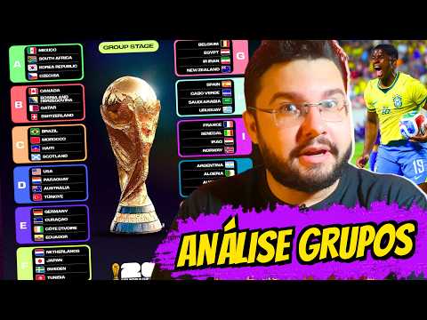 COPA 2026: ANÁLISE COMPLETA DOS GRUPOS!