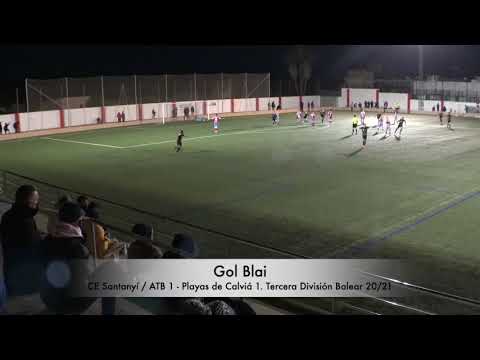 Gol Blai. CE Santanyí 0 - Playas de Calviá 1. Tercera División Balear 20/21