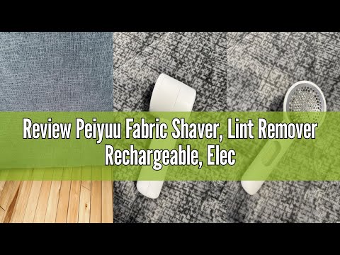 Fabric Shaver, Lint Remover Rechargeable, Electric Portable Sweater Defuzzer with 3 Speeds, 6 Leaf Blades, Digital LED Display to Remove Pilling for Clothes, Furniture, Sweater, Couch, Blanket video review thumbnail