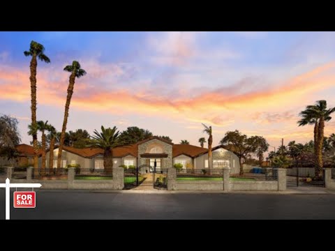 $1.6M Ranch-Style Home For Sale Las Vegas Nevada. Features: 4,372 SqFt - 4 bed - 1/2 acre - No HOA