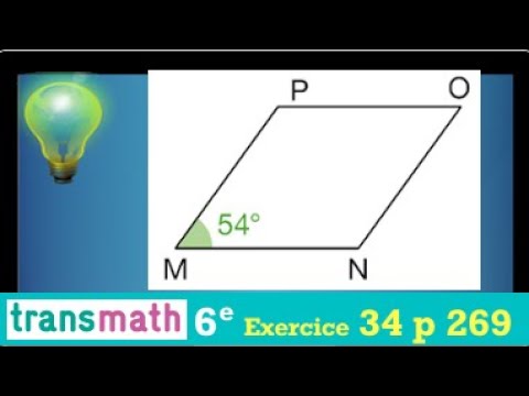 Déterminer la mesure d'angle dans un losange • transmath sixième