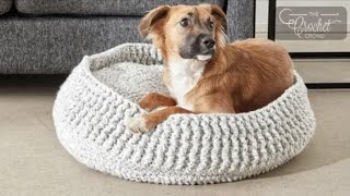 Left Hand: Crochet Pet Bed