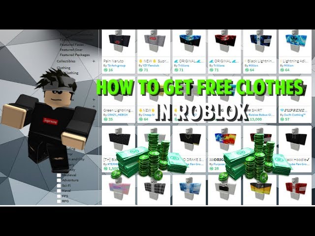 How To Get Free Clothes In Roblox 2017