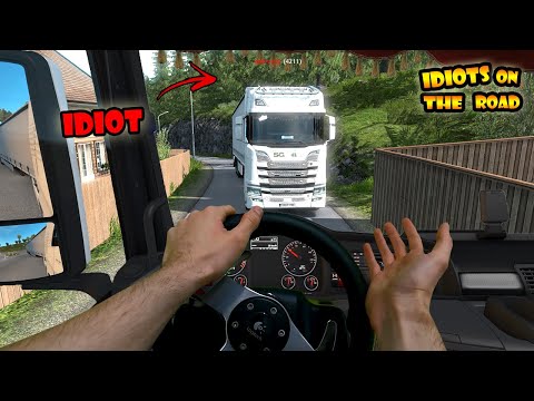 ★ IDIOTS on the road #74 - with REAL Hands | Funny moments - ETS2 Multiplayer