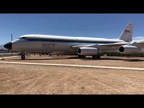 NASA Convair CV 990 used as Landing Systems Research Aircraft on display at Edwards AFB