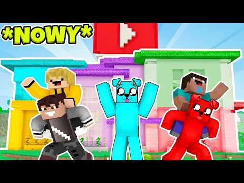 BUDUJE DOMEK dla YOUTUBERÓW w Minecraft! 🔴😄
