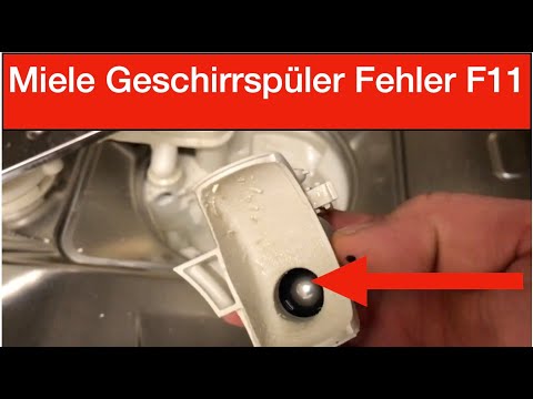 Error F11 Check supply drain lights up Miele dishwasher repair