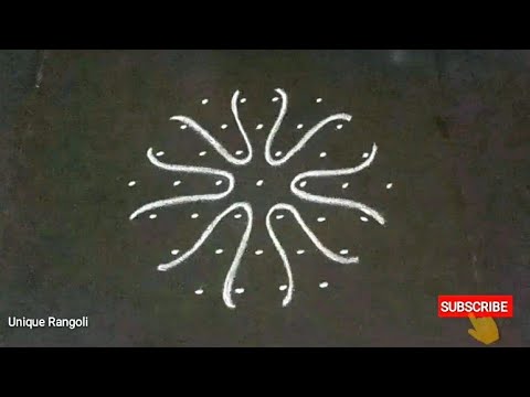 3 Easy sikku or neli or kambi kolams-Beginners muggulu | Melika or chikku muggulu | Chukki rangoli