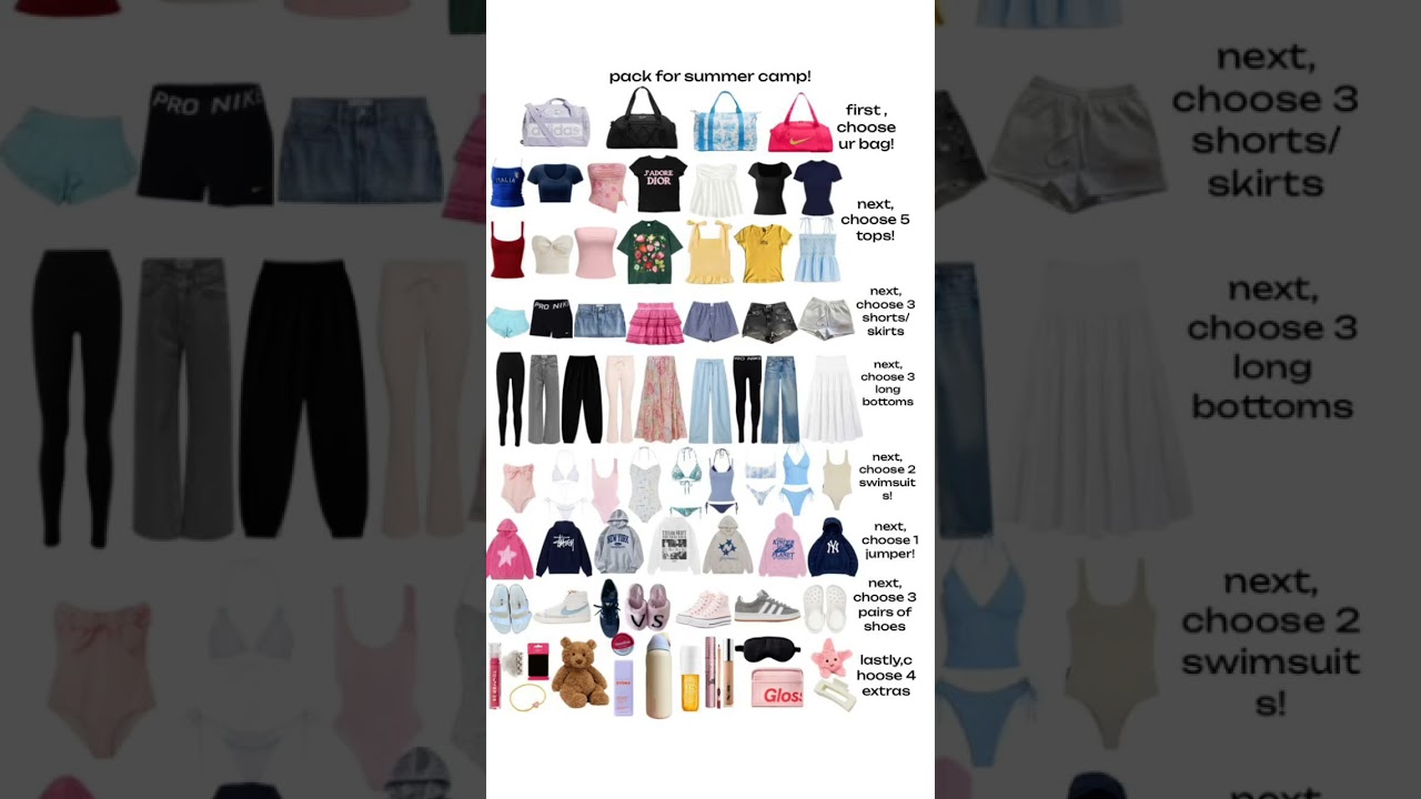 pack for summer camp