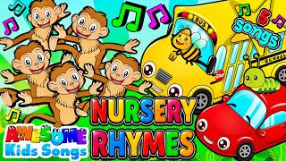 5 Little Monkeys & More! | Nursery Rhymes Songs Compilation for Kids