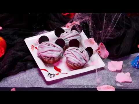 Rezept-Idee Mickey Mumien Cupcakes auf Halloween-Art