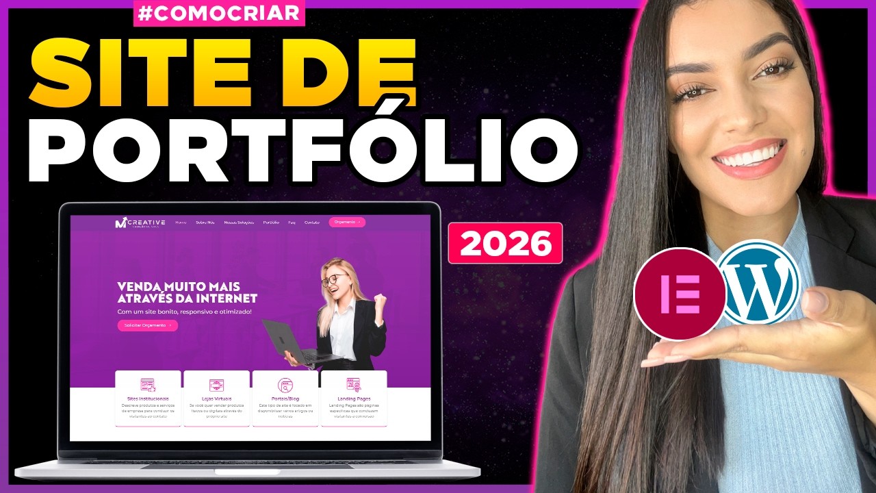 Como Criar um SITE DE PORTFÓLIO com WordPress e Elementor [Passo a Passo]