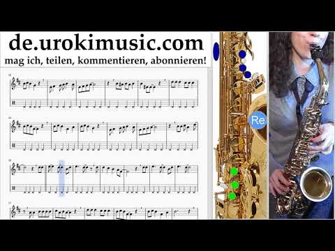 Saxophonunterricht Tenor Jingle Bell Rock Noten Lernen Teil#2 um-i995