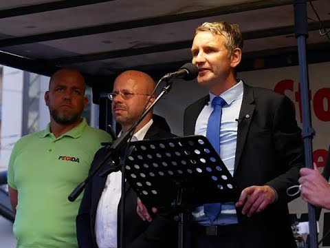 AKTUELL : REDE BJÖRN HÖCKE ( AFD ) AM 14.MAI BEI PEGIDA DRESDEN IN SACHSEN.