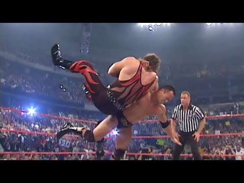 The Rock & Rikishi Vs Chris Benoit & Kane - RAW IS WAR!