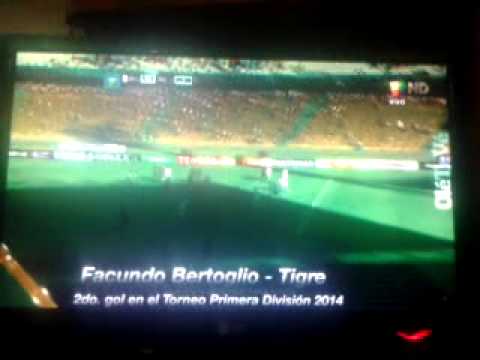 gol de bertoglio . belgrano 1- tigre1-