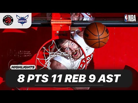 Jakob Poeltl vs Charlotte Hornets | 8 PTS 11 REB 9 AST 1 BLK 2 STL | NBA 11-30-2025 Highlights