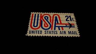 Valioso Timbre Postal United States Air Mail 21c  Año 1968