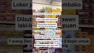 Download lagu INFO !!! LOKER JAGA TOKO SEMBAKO #infolokerterbaru #lowongankerja #infolowongankerjahariini mp3